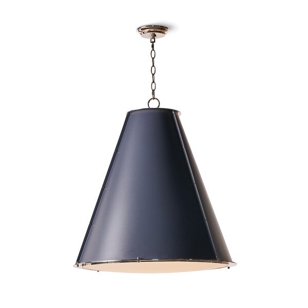 French Maid Chandelier Large (Blue and Polished Nickel) Macro 2